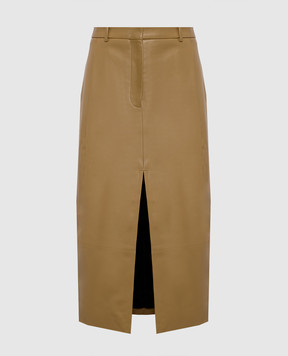 Khaite Brown leather skirt Anden 41851012