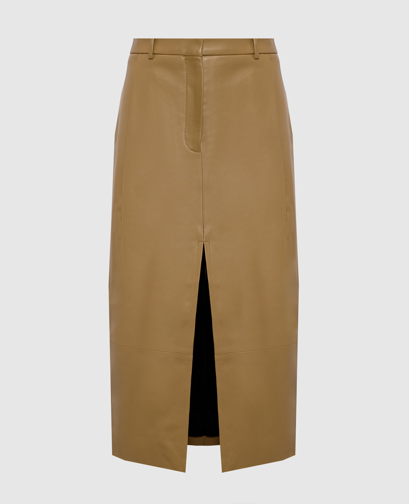 Brown leather skirt Anden