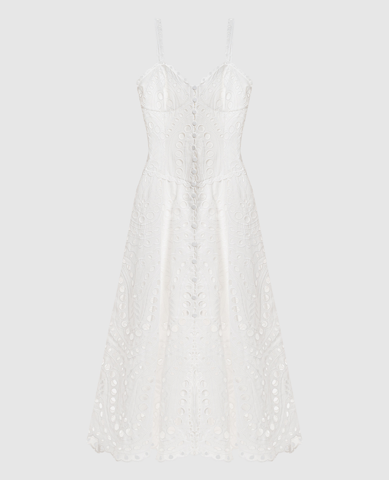 Solace white midi dress with embroidery