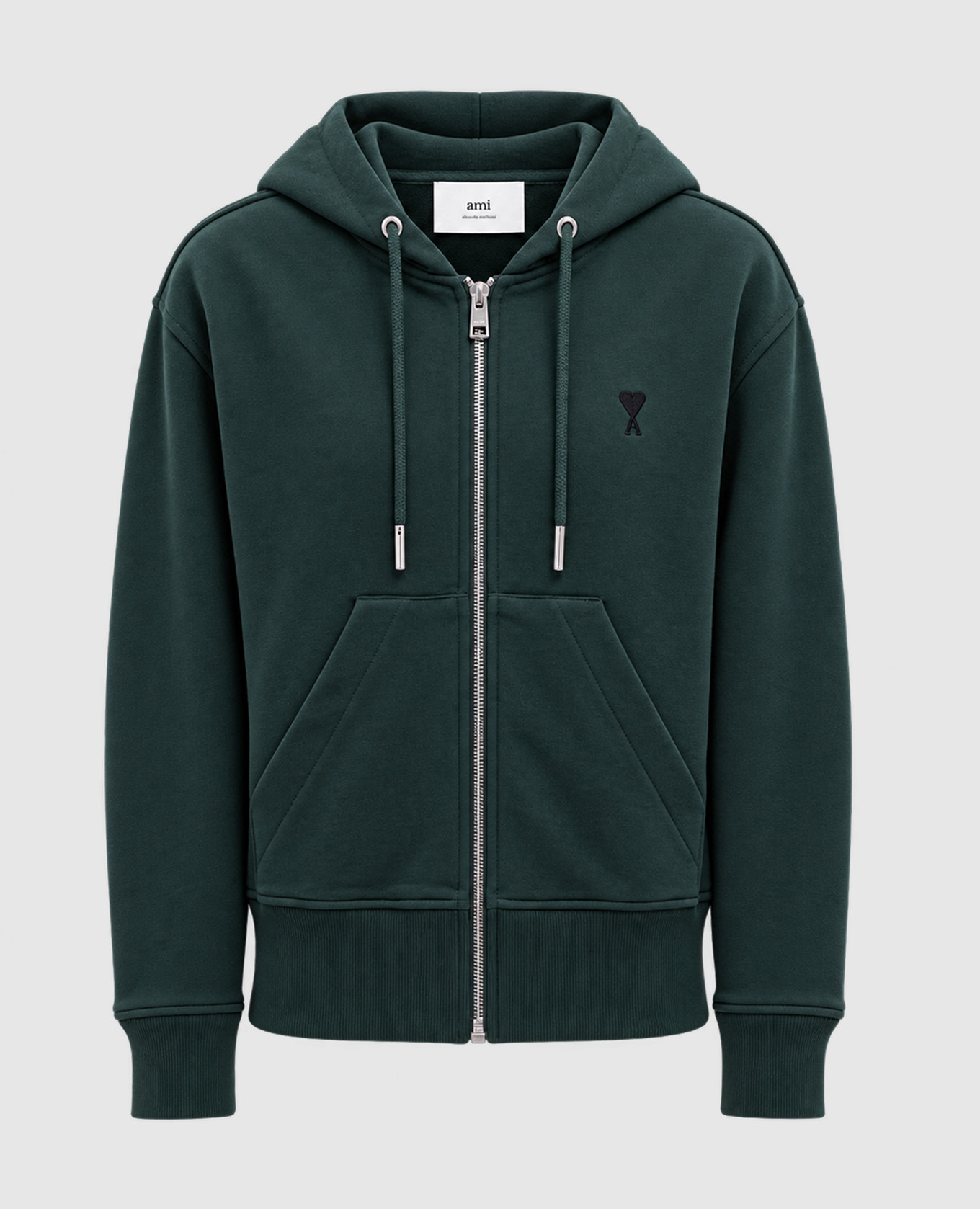 Green sports jacket with embroidered emblem