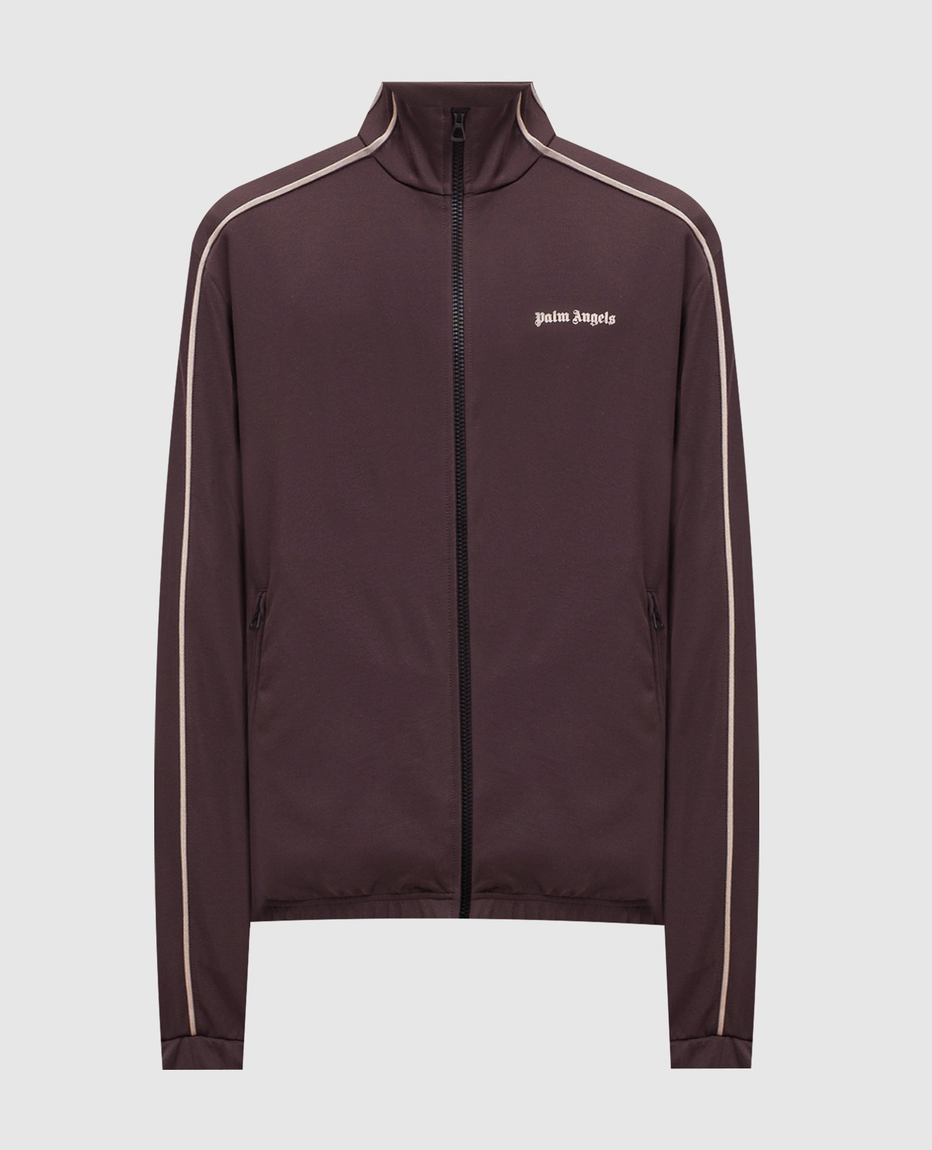 Veste de sport marron avec logo imprimé
