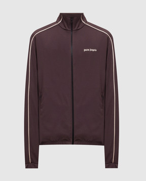 Palm Angels Brown sports jacket with logo print PMBD08NS26FAB001