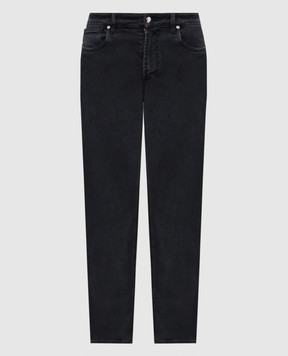 Enrico Mandelli Grey jeans with logo patch 0MIAMI5861