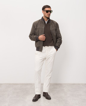 ISAIA Brown cashmere jumper MG8493YP003