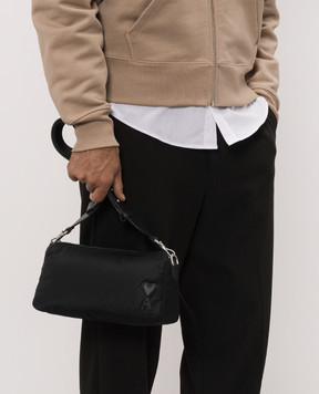 Ami Paris Black bag with logo patch ULL707AW0001