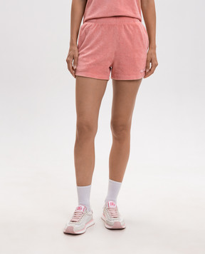 Sporty & Rich Pink terry shorts with logo embroidery SH001712326PI22