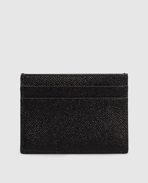 Dolce&Gabbana Black leather cardholder with logo plate BP0330AG219
