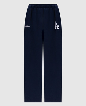 Sporty & Rich LA Serif Blue Insulated Sweatpants PA071714669BL106