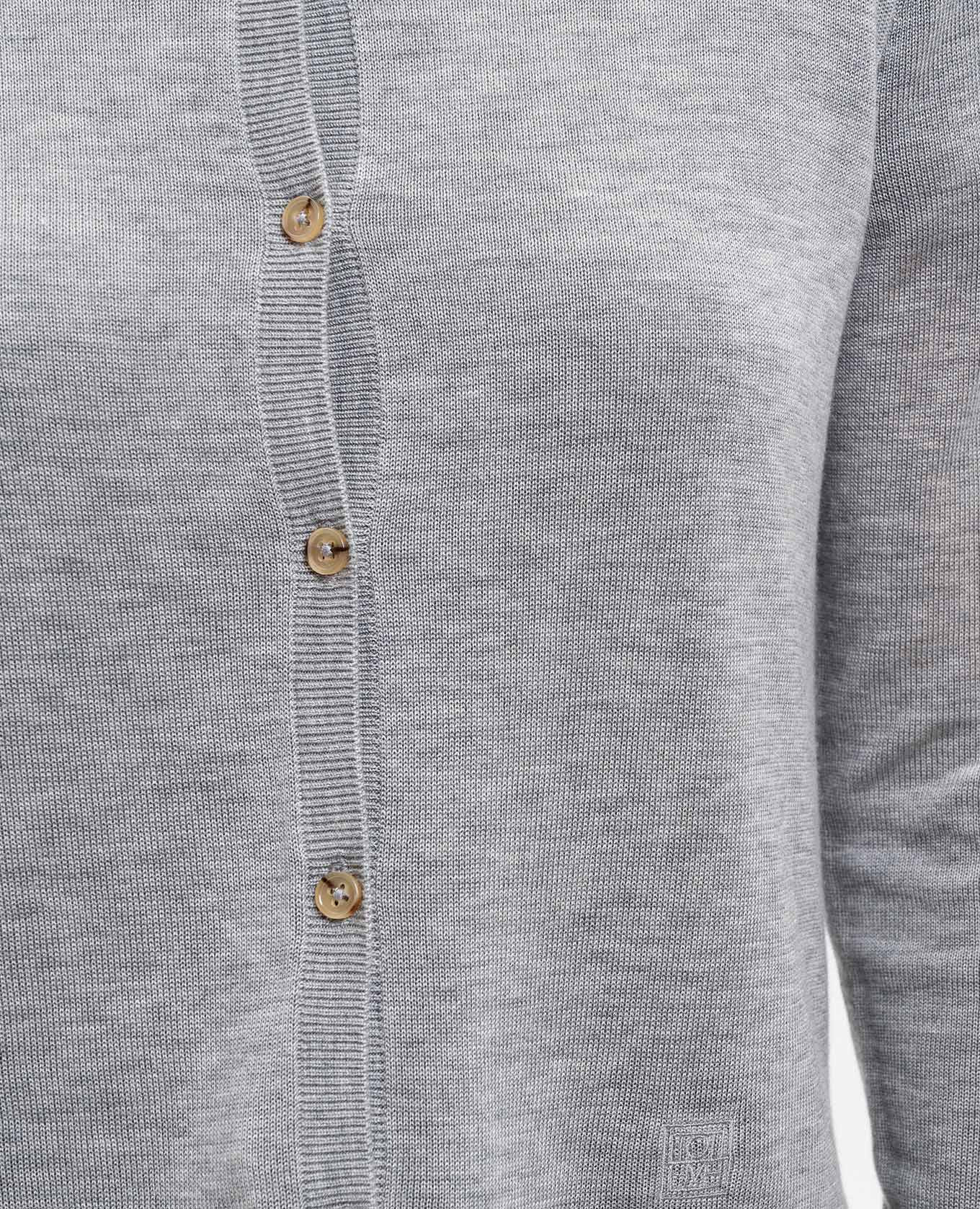 

Grey melange cardigan with logo Toteme