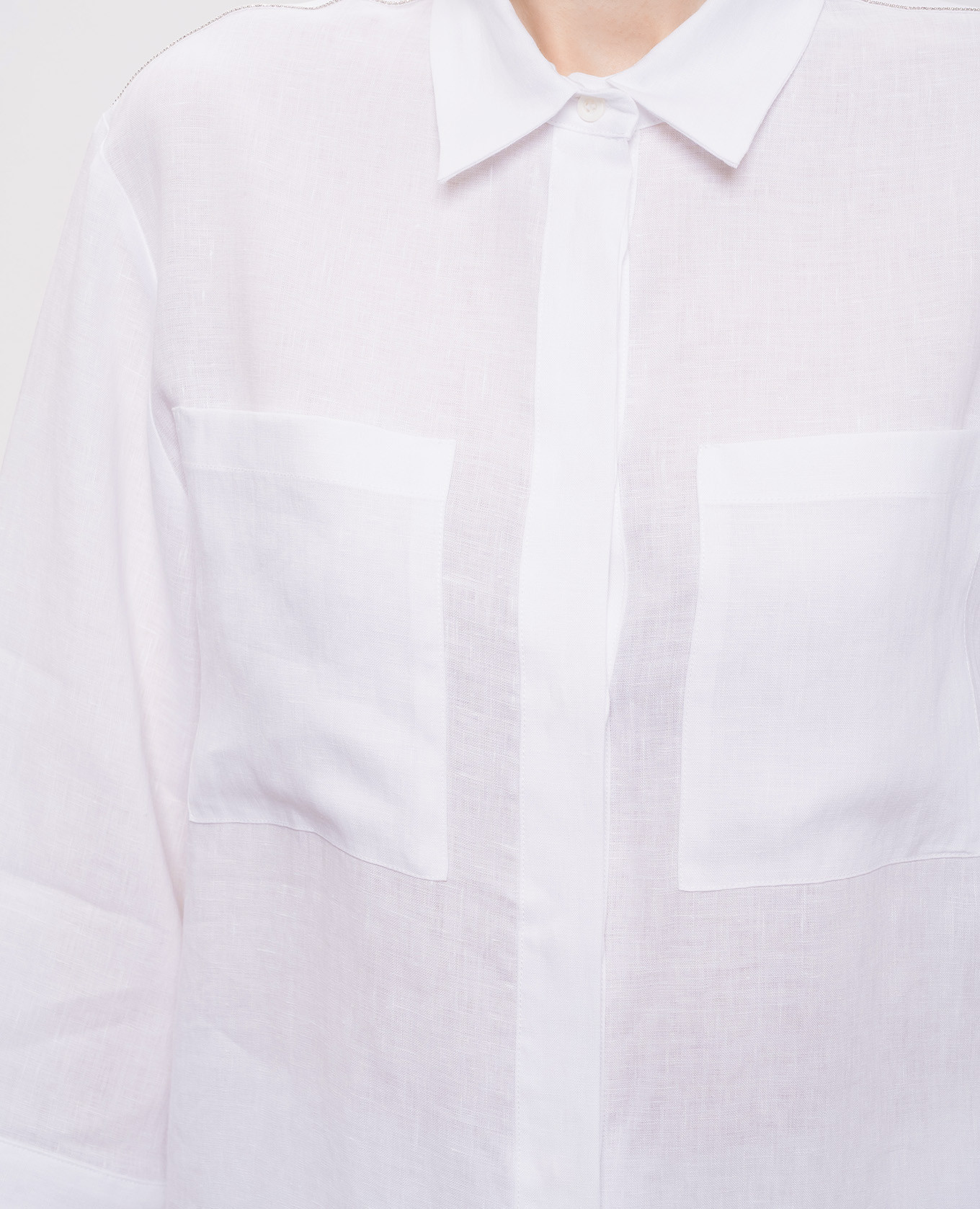 White linen shirt Peserico 5