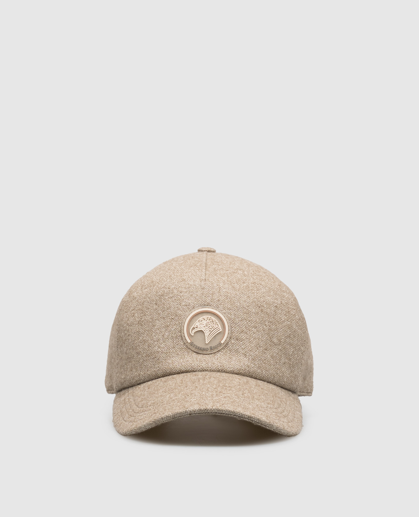 Beige silk and cashmere cap Stefano Ricci
