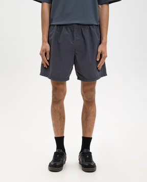 Stone Island Blue swim shorts with logo patch L1S15B100B09S0046