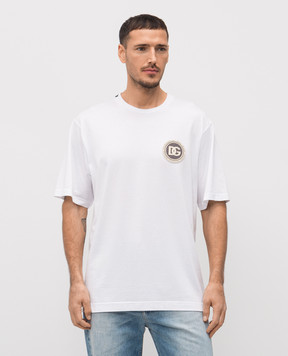 Dolce&Gabbana White T-shirt with logo G8PN9ZG7PZF