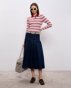 Max & Co Pink striped polo shirt MCOLOCUSTA