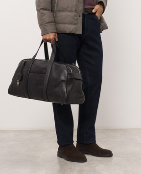 Orciani Black leather travel bag P00760LGN