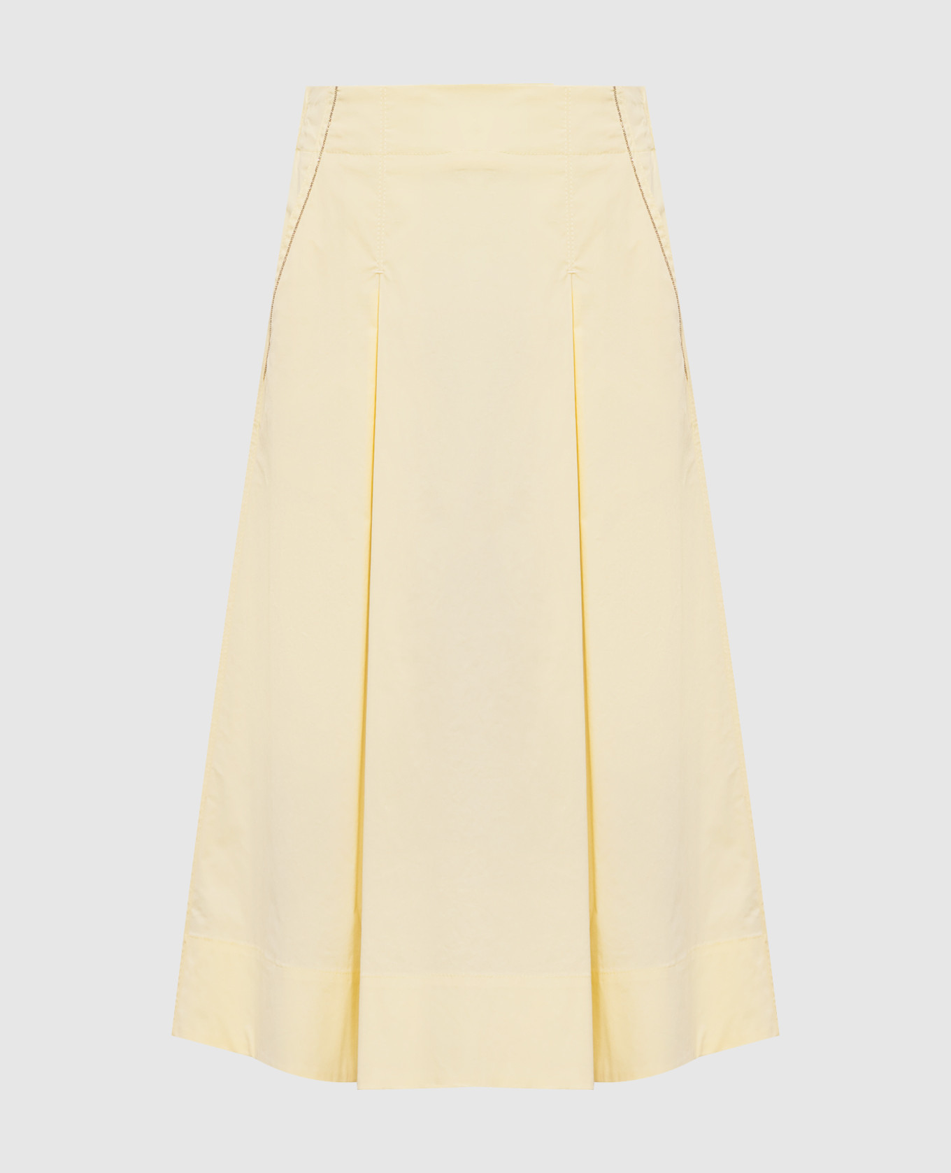 Yellow midi skirt with monil chain Peserico