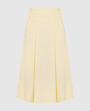 Peserico Yellow midi skirt with monil chain P0555101979