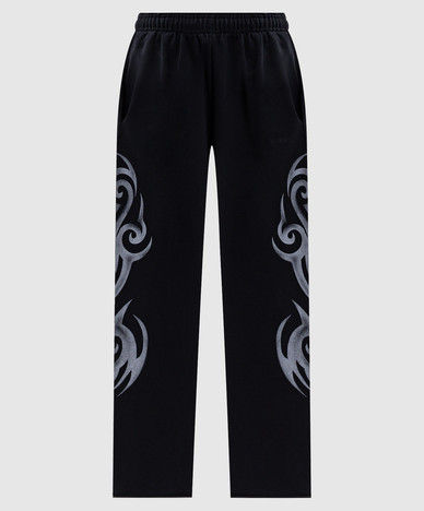 Black printed sweatpants
