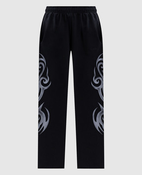 Vetements Black printed sweatpants MH27SP155B