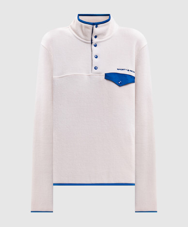 Sudadera color marfil con logo bordado