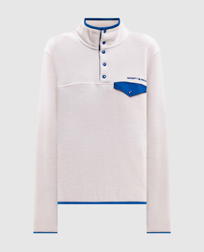Sporty & Rich Ivory sweatshirt with logo embroidery JA04782315CR10