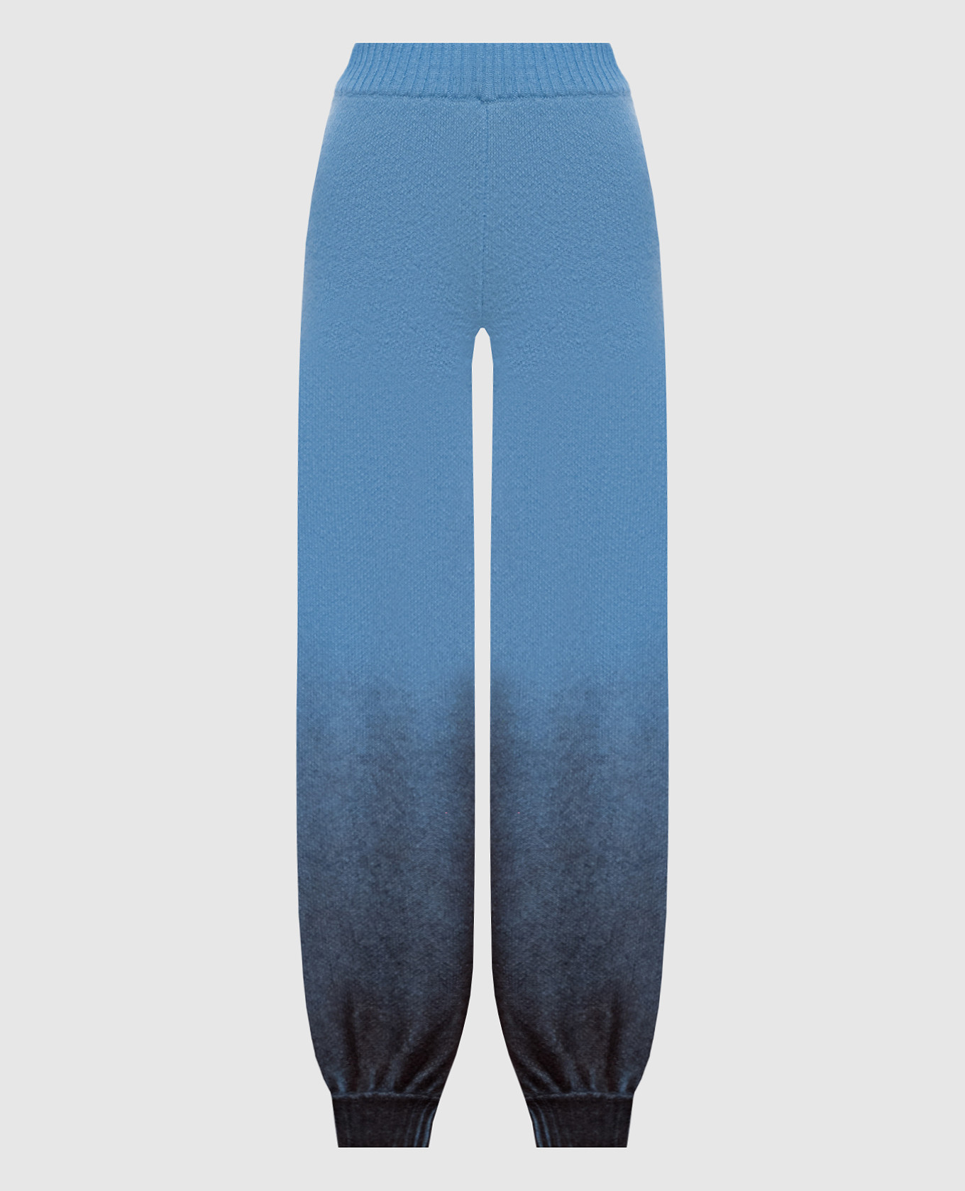 Blue wool joggers