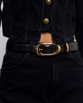 Twinset Black leather belt 262TA4540