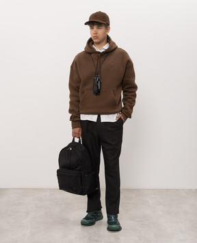 Ami Paris Brown insulated hoodie USW756749m