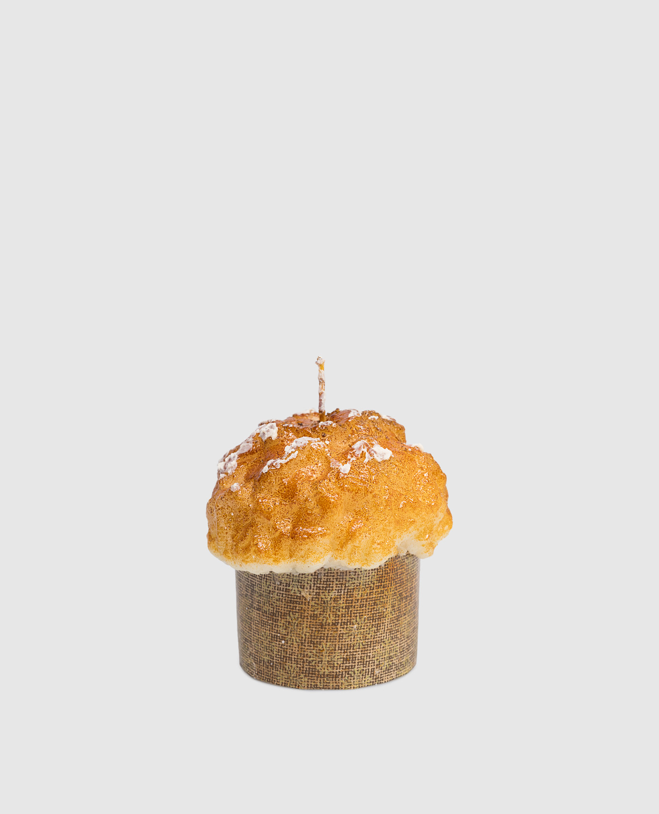 

Brown candle in the shape of panettone Cereria Introna