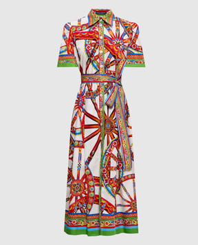 Dolce&Gabbana White printed shirt dress F6JFNTGDDTF