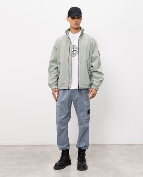 Stone Island Green jacket with logo patch L1S154100022S0A22