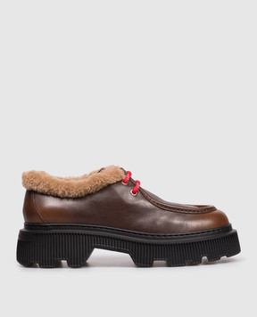 Santoni Brown leather desert boots WUCW71765NERTYOE