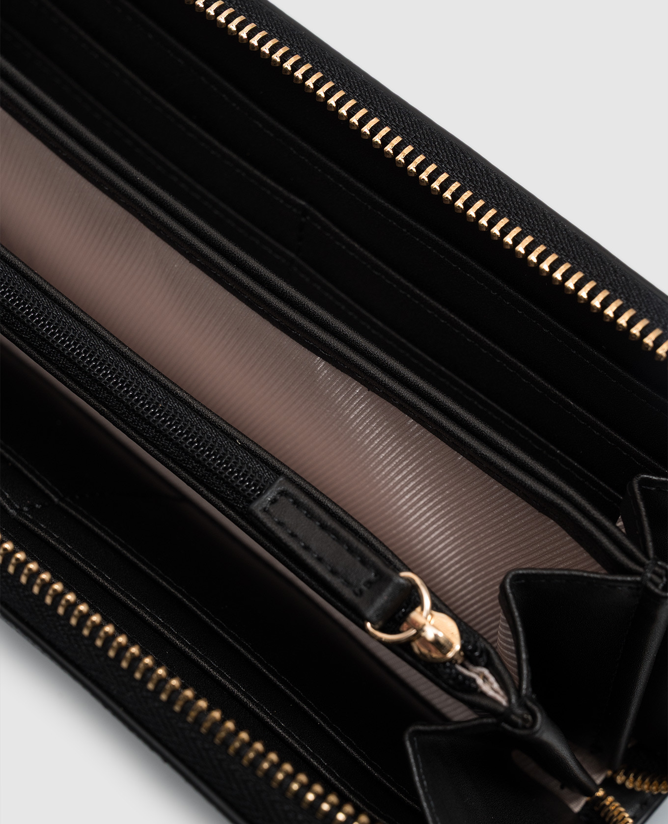 Black wallet with textured logo Twinset 3