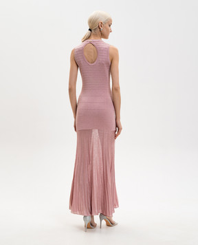 Twinset Pink midi dress with lurex 261TP3123