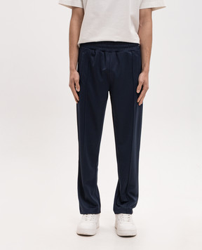 Palm Angels Blue sweatpants with logo print PMCJ048S26FAB001