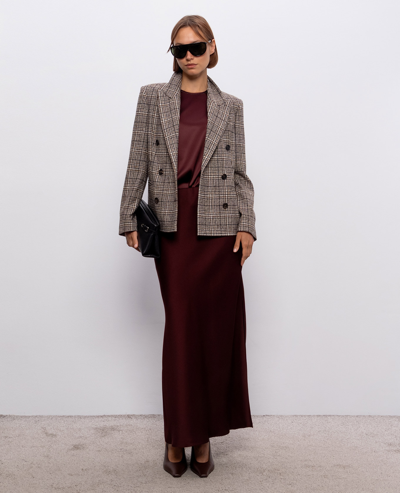 Double-breasted alpaca wool check jacket Brunello Cucinelli 2