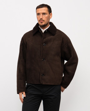 Bottega Veneta Brown sheepskin coat 844003V27Y0