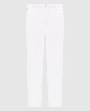 Stefano Ricci White pants with logo patch M1T5100126CTEA2S