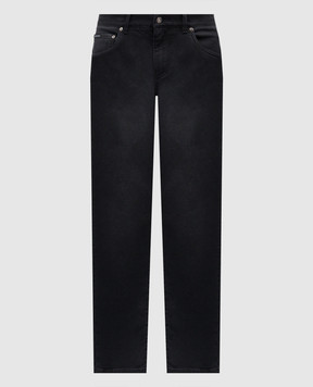 Dolce&Gabbana Black jeans with a worn effect GY07CDG8OX1