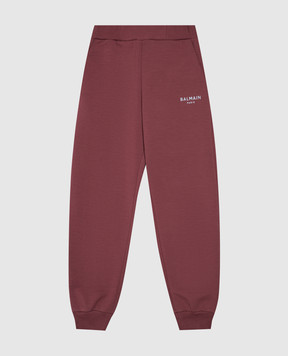 Balmain Children's burgundy joggers BZ6I60Z3728610