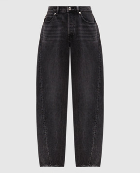Alexander Wang Black banana jeans with crystal logo 4DC1264112