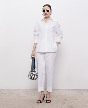 Peserico White pants with lapels M0493901964