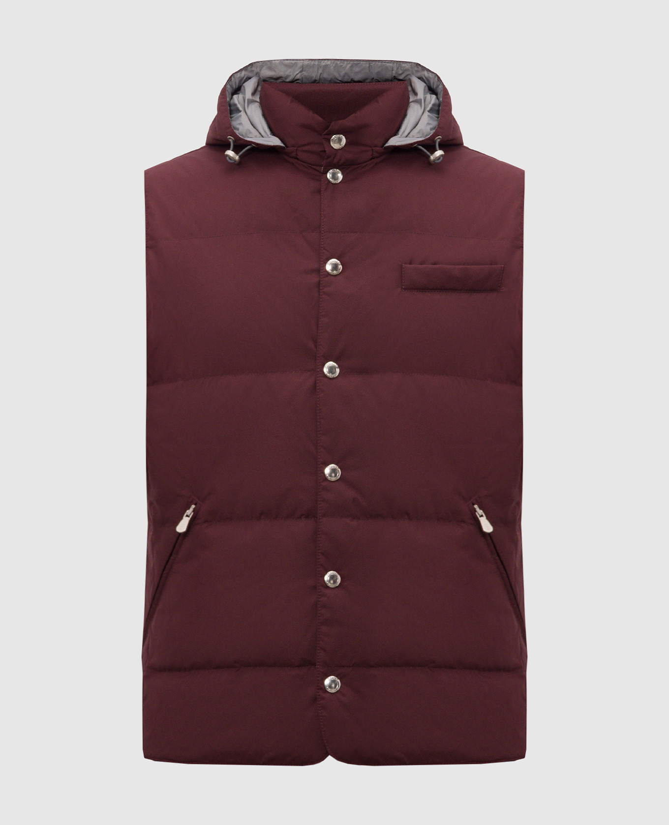 Burgundy down vest