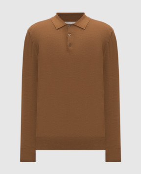 Canali Brown wool polo shirt MK01149C0017