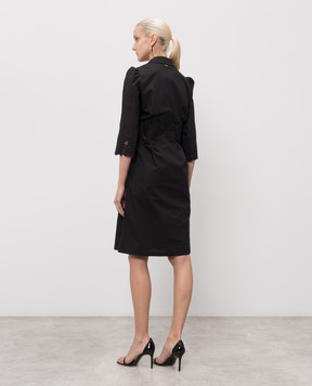 Twinset Black shirt dress with broderie embroidery 261TT2034