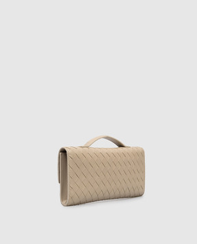 Bottega Veneta Andiamo beige leather clutch 741511VCPP3