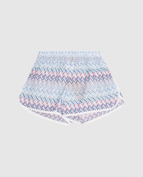 Missoni Children's blue patterned shorts MY6A39N04121213
