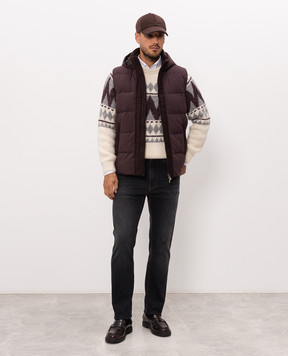 Peserico Burgundy down vest R53087G3604