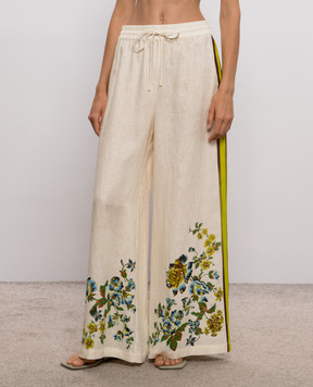 Alemais Phyllis ivory linen pants 7312P