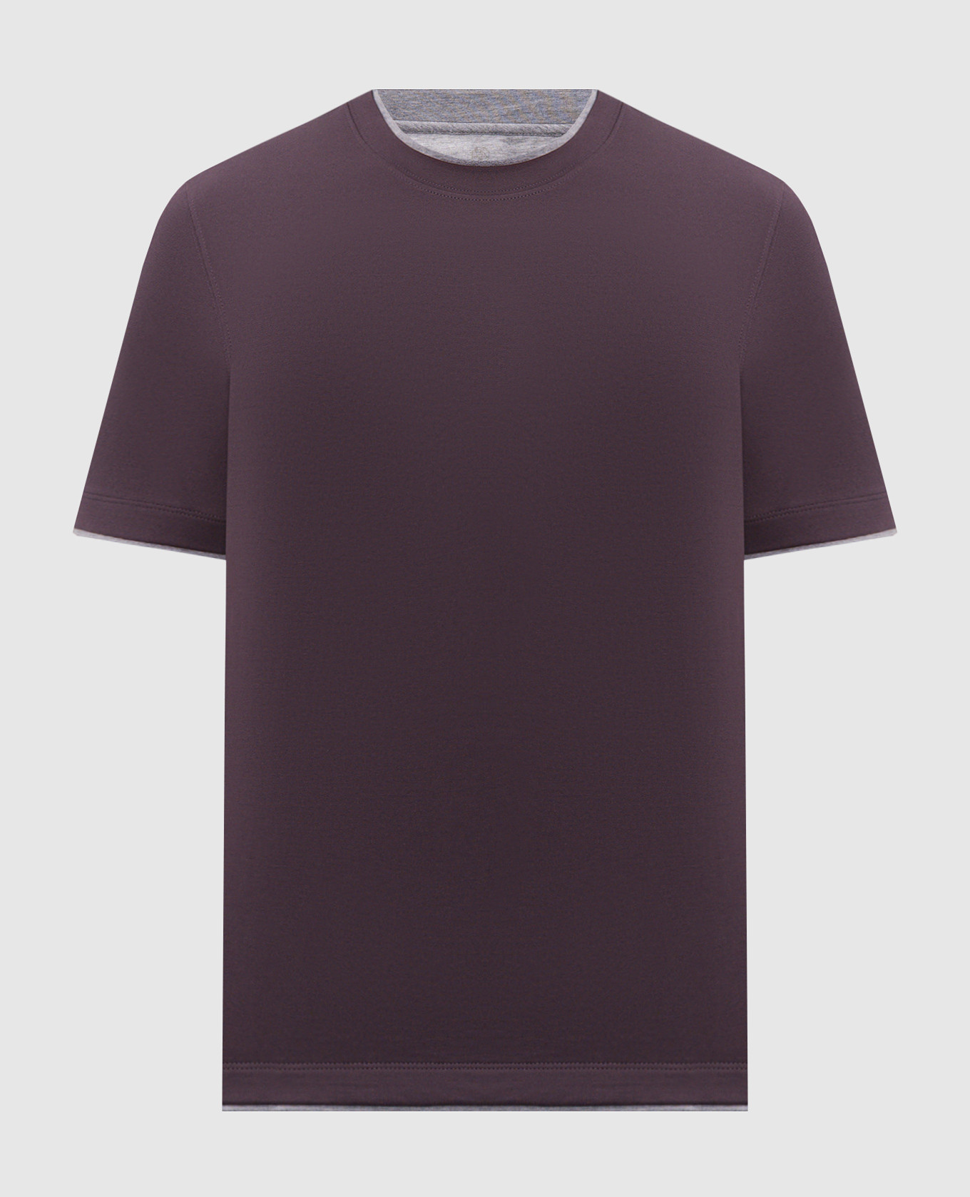 Purple straight-cut T-shirt
